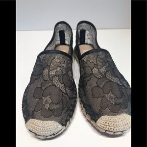 Valentino flat lace espadrille